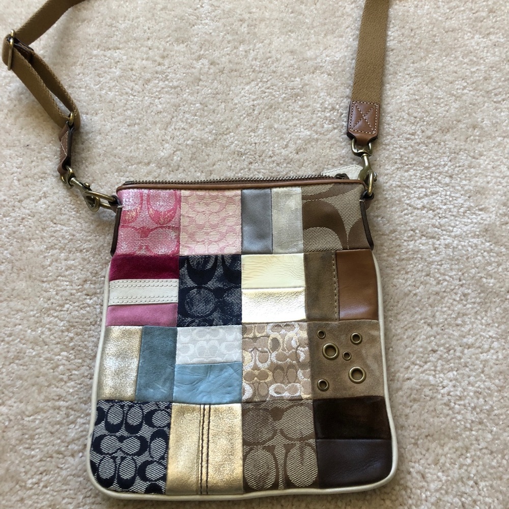 Used Coach patchwork crossbody